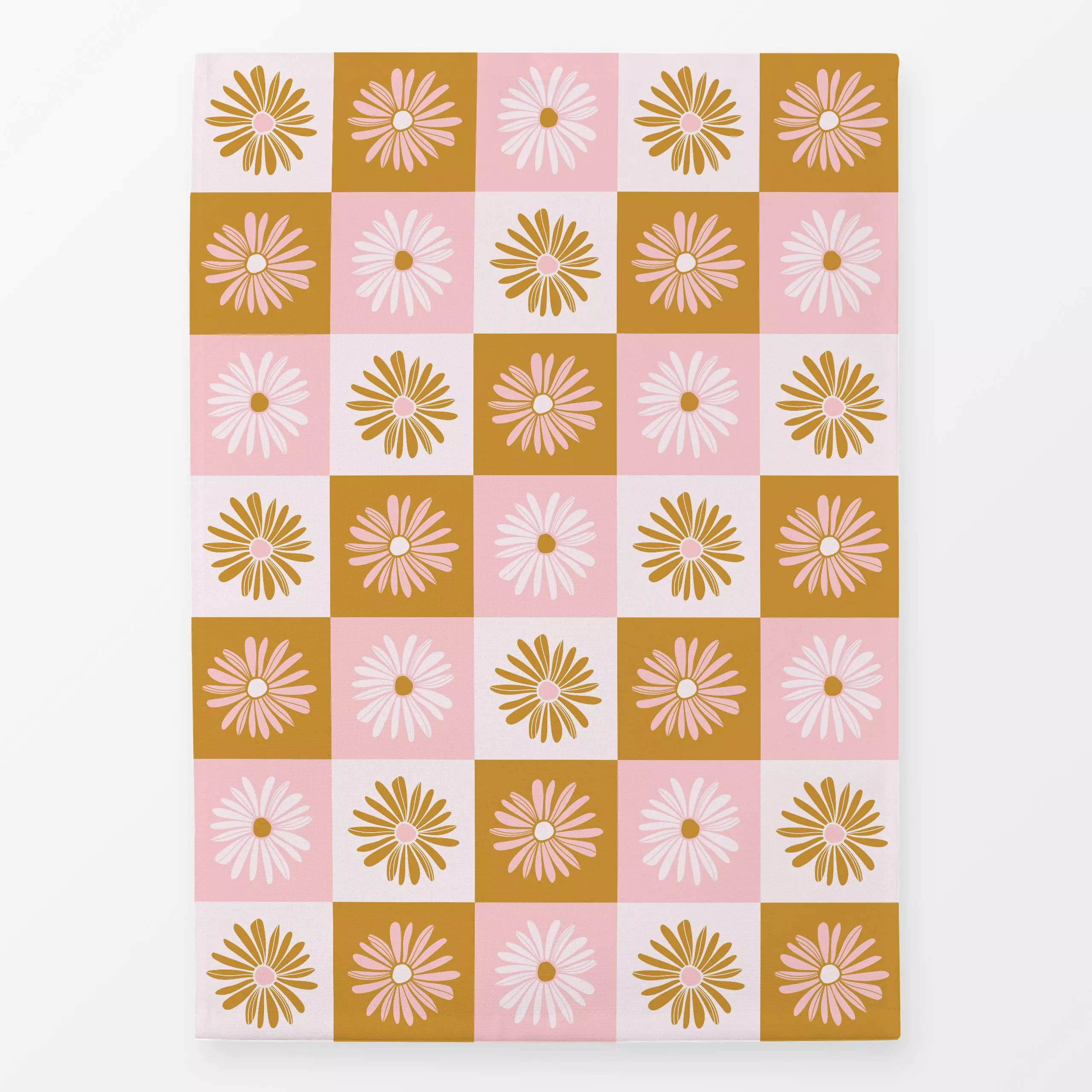 Geschirrtücher FRÜHLING Blumen Karo 3 - Blumen & Florales, Symbole & Muster - von „Primus Pattern"; Blumen, Blüten, vintage,...