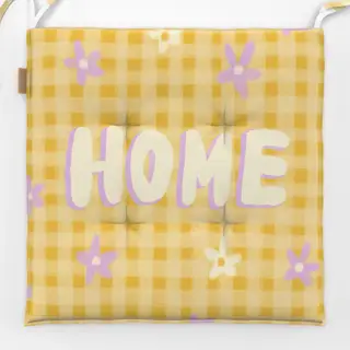 Sitzkissen Home Karomuster Blumen