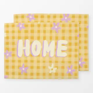 Tischset Home Karomuster Blumen