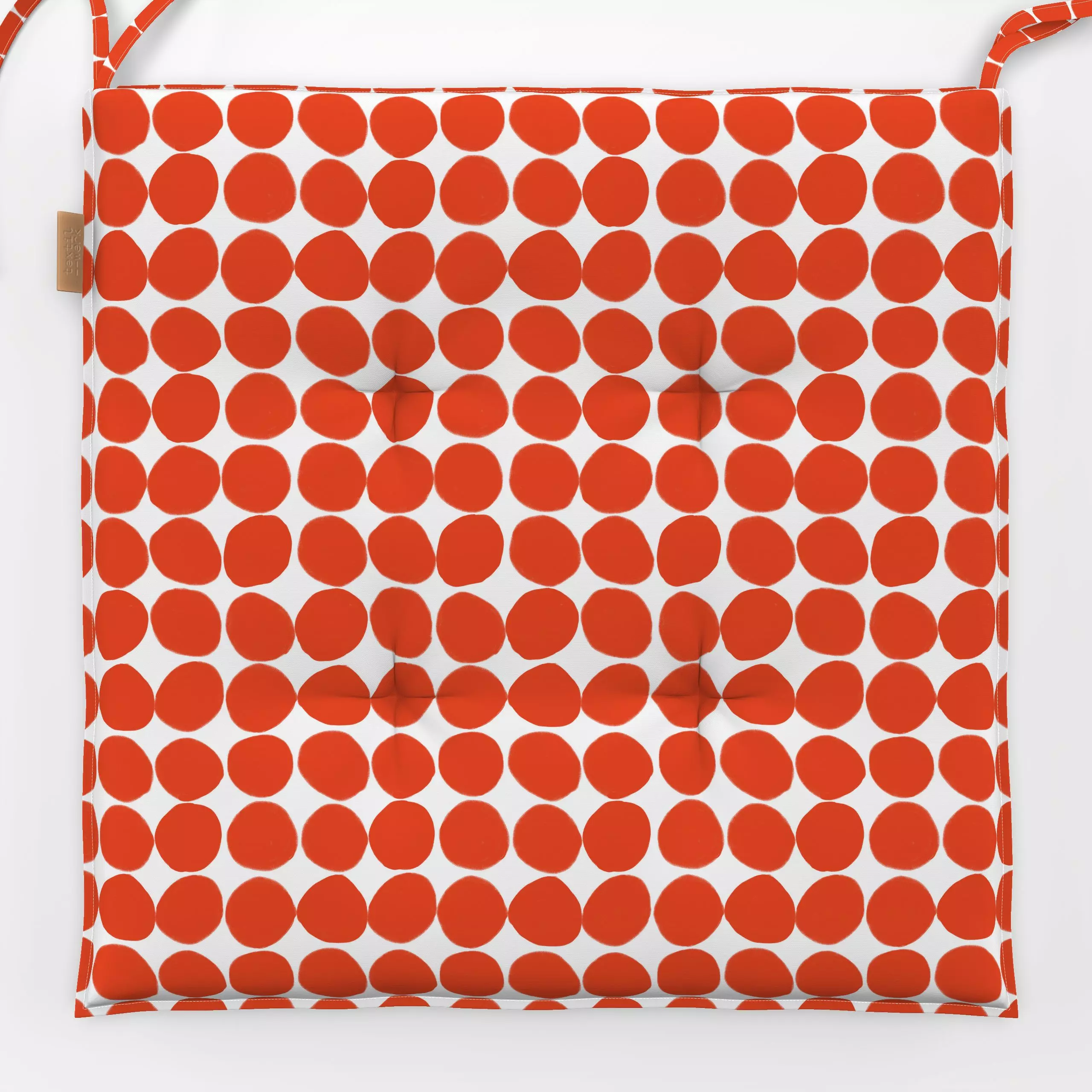 Sitzkissen Urban Jungle Punkte Rotorange - Symbole & Muster - von „Sophie Augustin Illustration"; Obstsalat, Punkte, Kreise,...