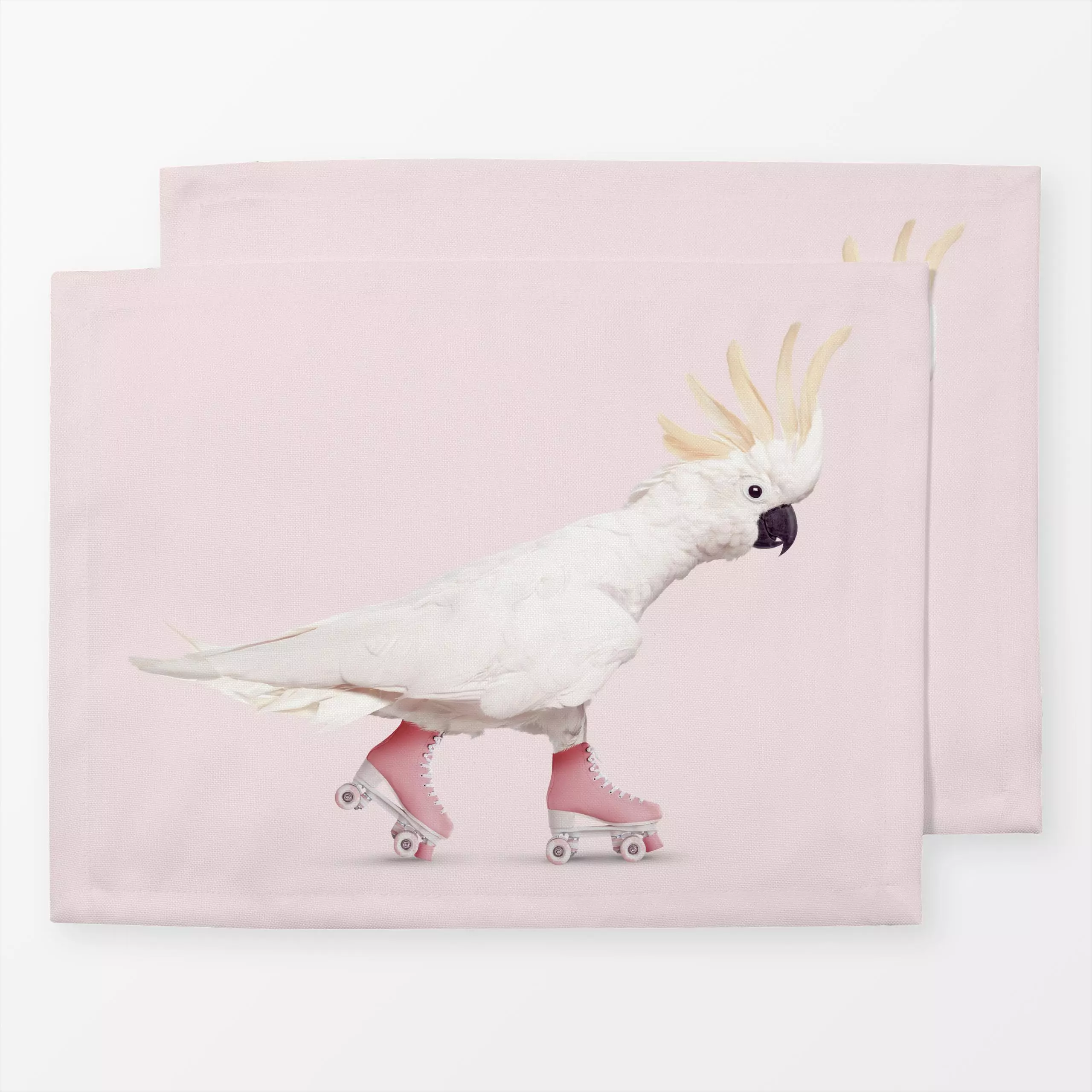 Tischset Rollerskating Cockatoo - Tiere - von „Jonas Loose"; Kakadu, Lustig, rollschuh