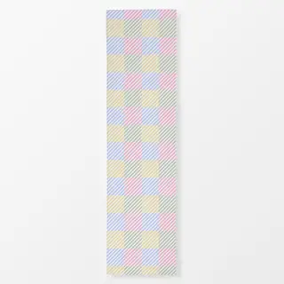 Tischläufer Diagonale Streifen Pastell