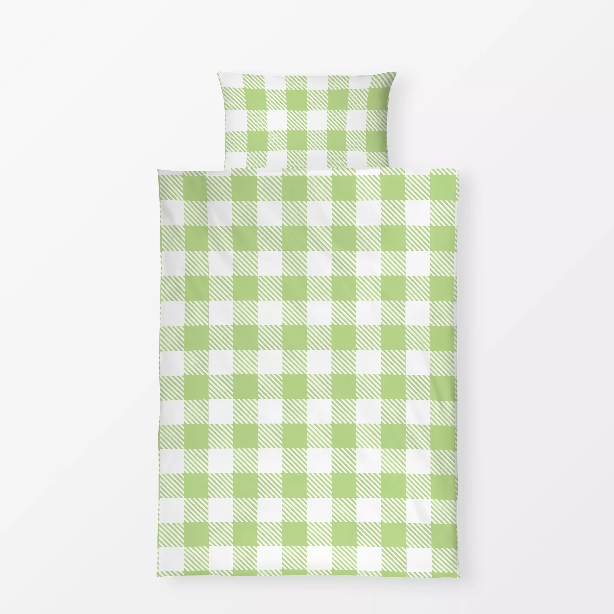 Bettwäsche Grün Weiß Frühlings Karo - Frühling, Symbole & Muster - von „Uta Naumann"; minimal, abstrakt, Retro, grid, Karo, ...