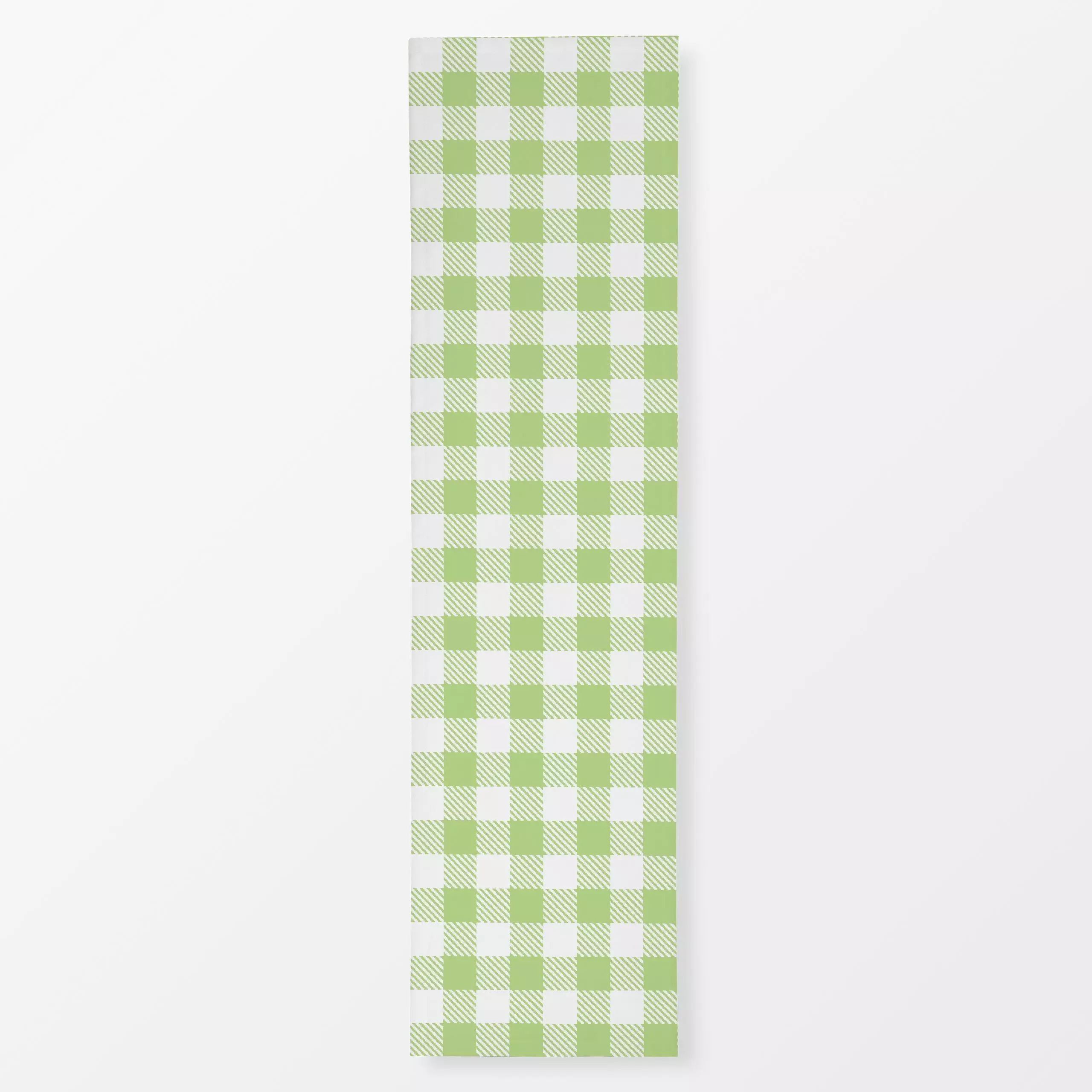 Tischläufer Grün Weiß Frühlings Karo, gemustert, Frühling, von Uta Naumann