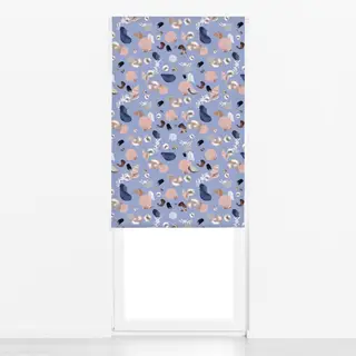 Raffrollo Muschel Pattern Blau