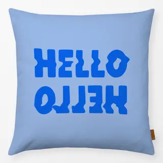 Kissen Hello Hello blau