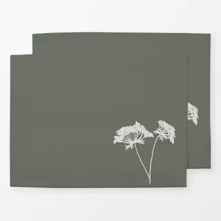 Tischset Wilde Möhre Pur Grün Dunkel