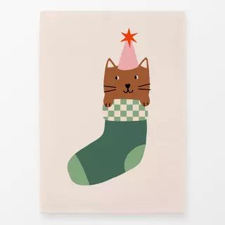 Geschirrtücher Katze Weihnachtssocke