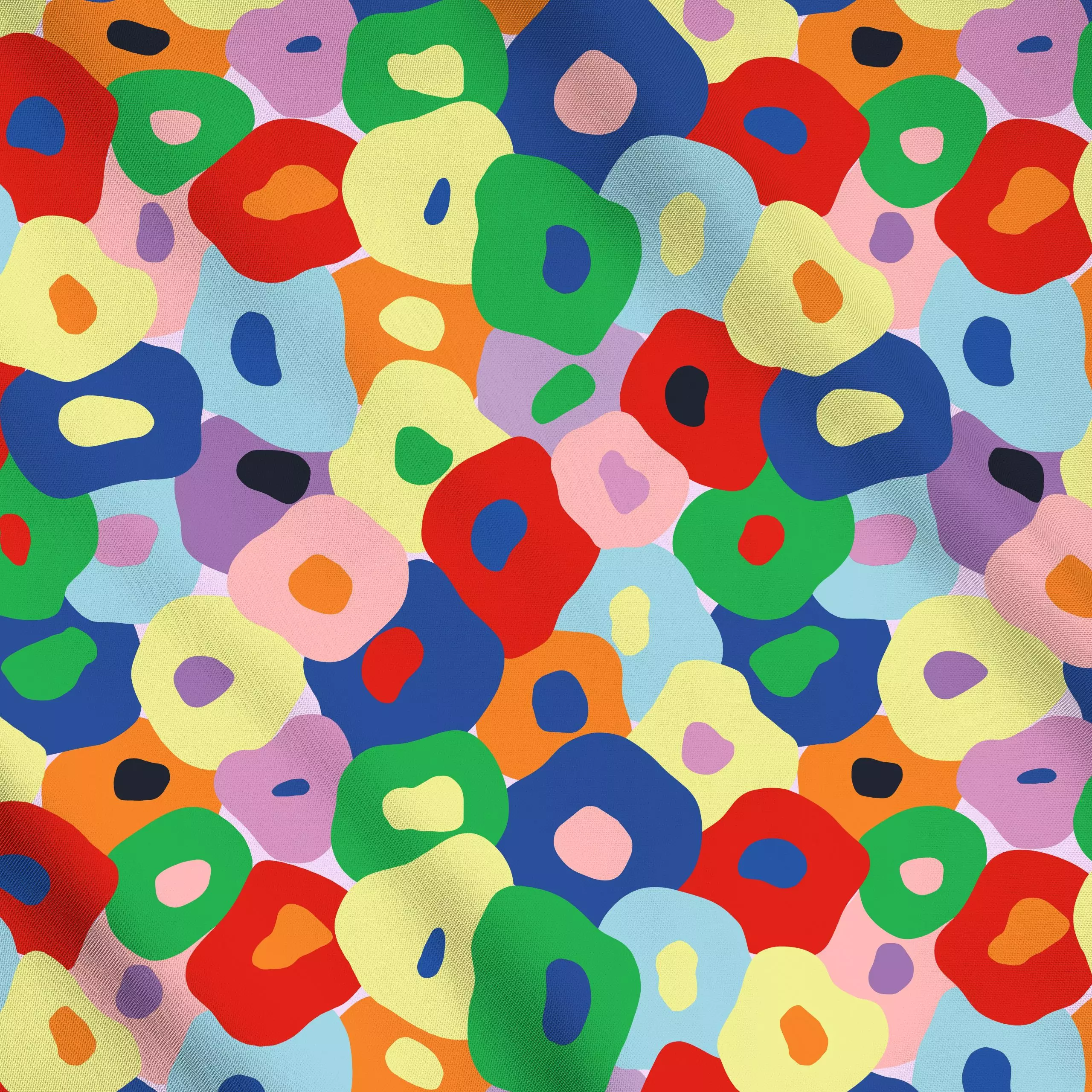 Meterware Colorful Bold Flowers, Blumen, Sommer, von Ninola Design