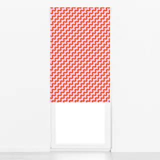 Raffrollo Wellenmuster Pink Orange