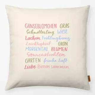 Kissen Frühlingswörter