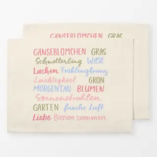 Tischset Frühlingswörter