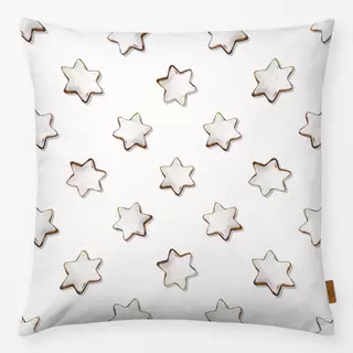 Kissen Zimtsterne Weihnachten weiß