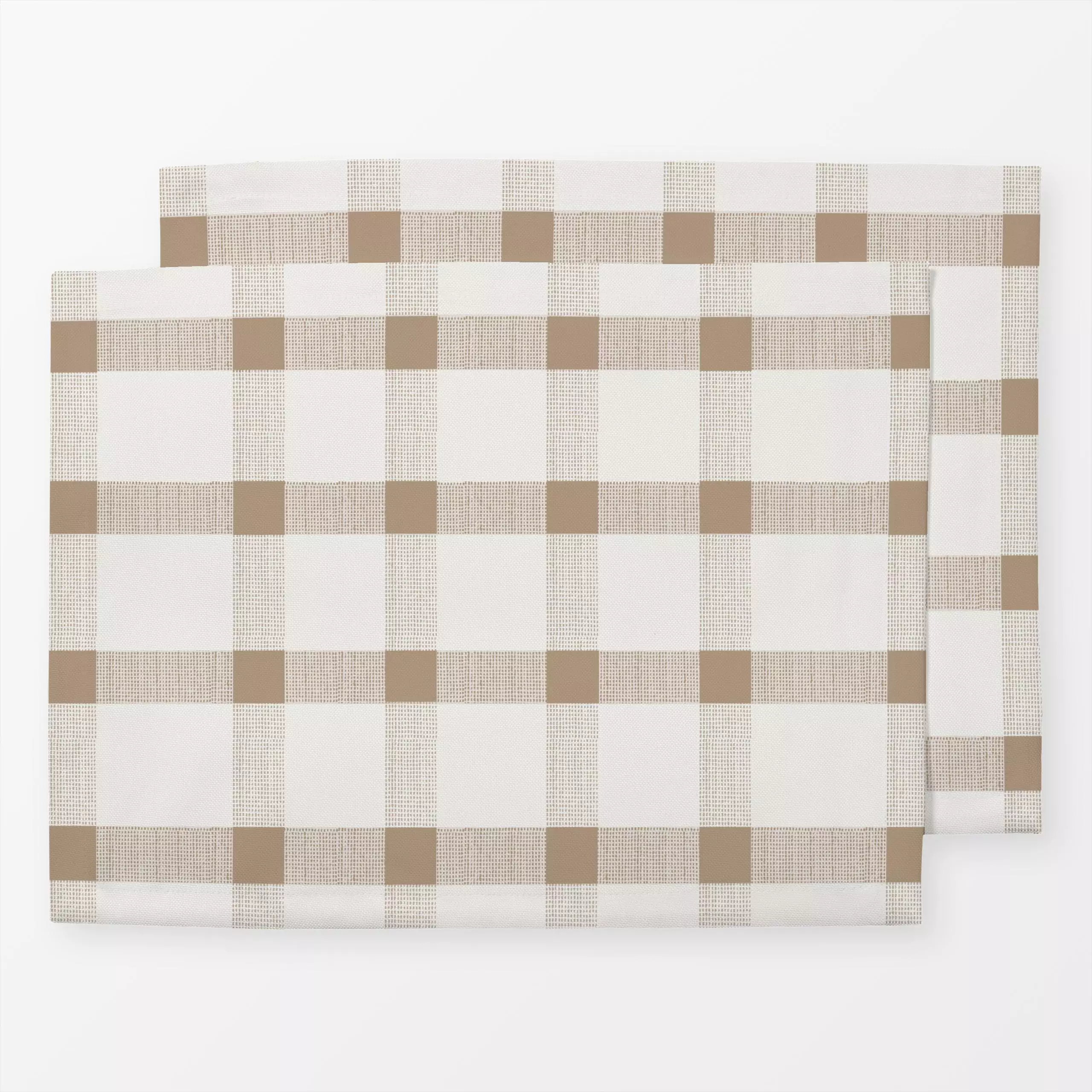 Tischset Karo beige - Symbole & Muster - von „Alisa Knöß"; beige, grid, Karo, Herbst, landhaus, kariert, braun, Karomuster