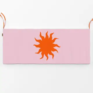 Bankauflage Abstrakte Sonne Orange Rosa