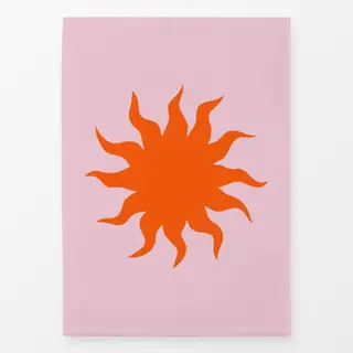Geschirrtücher Abstrakte Sonne Orange Rosa