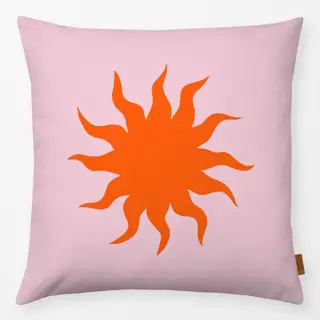 Kissen Abstrakte Sonne Orange Rosa