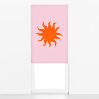 Raffrollo Abstrakte Sonne Orange Rosa