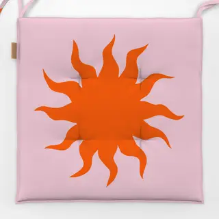 Sitzkissen Abstrakte Sonne Orange Rosa