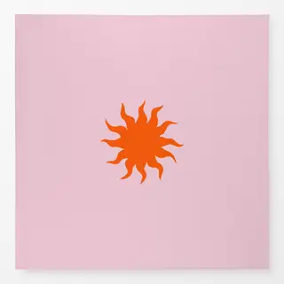 Tischdecke Abstrakte Sonne Orange Rosa