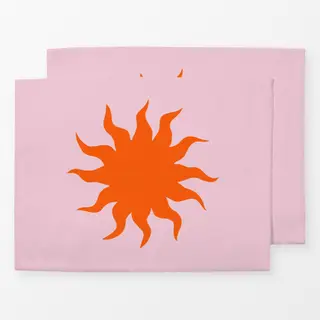 Tischset Abstrakte Sonne Orange Rosa