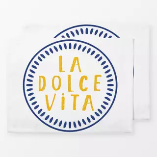 Tischset La Dolce Vita Lettering Gelb