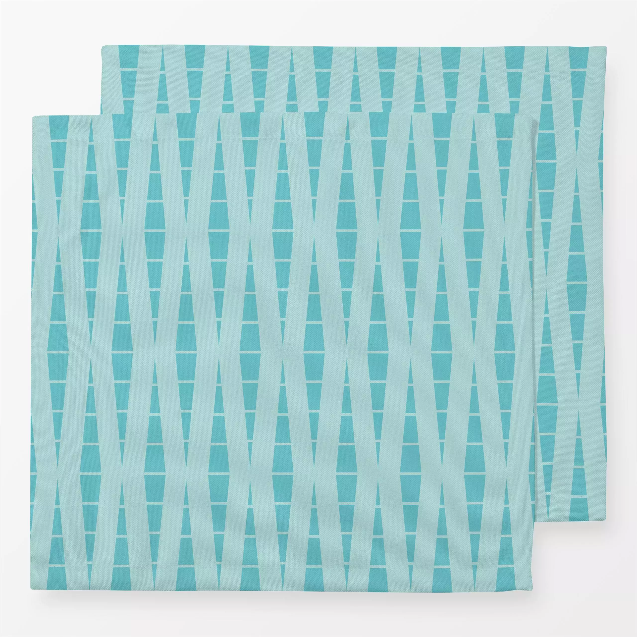 Servietten Kegel Türkis - Symbole & Muster - von „Kathrin Woo"; Muster, minimal, abstrakt, skandinavisch, Geometrisch, Hygge...