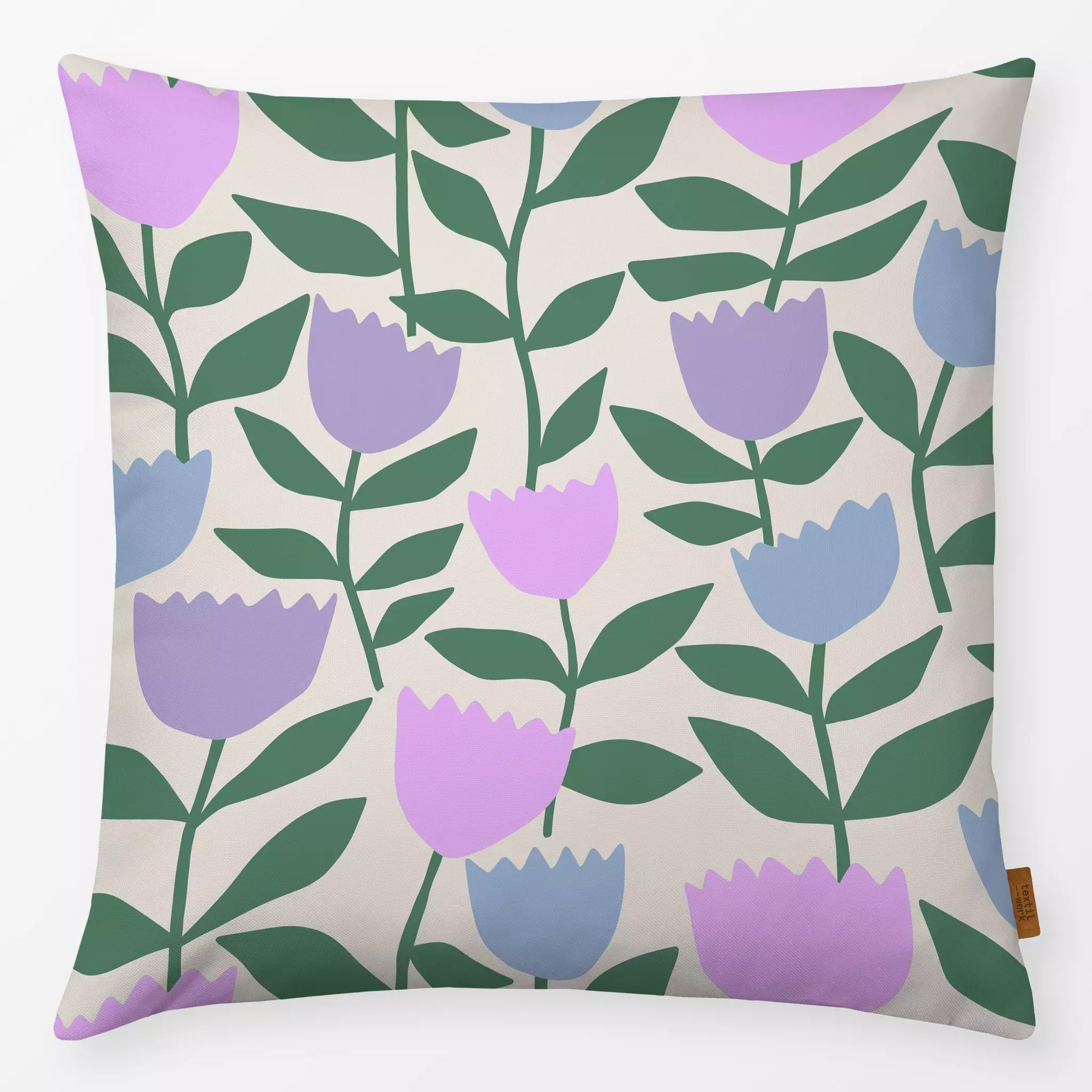 Kissen Kissen Tulpen pink flieder blau