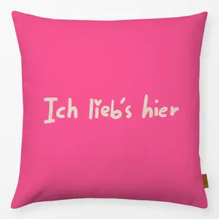 Kissen Liebs hier pink