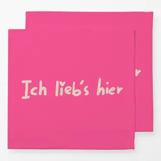 Servietten Liebs hier pink