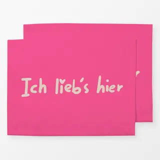 Tischset Liebs hier pink