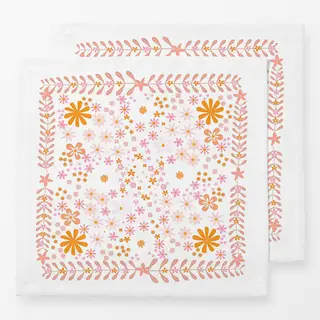 Servietten Boho Sommer Blumen Rosa