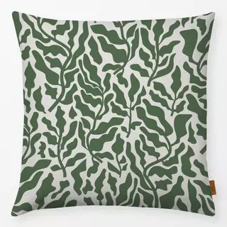 Kissen Blattmuster grün