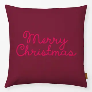 Kissen Merry Christmas rot