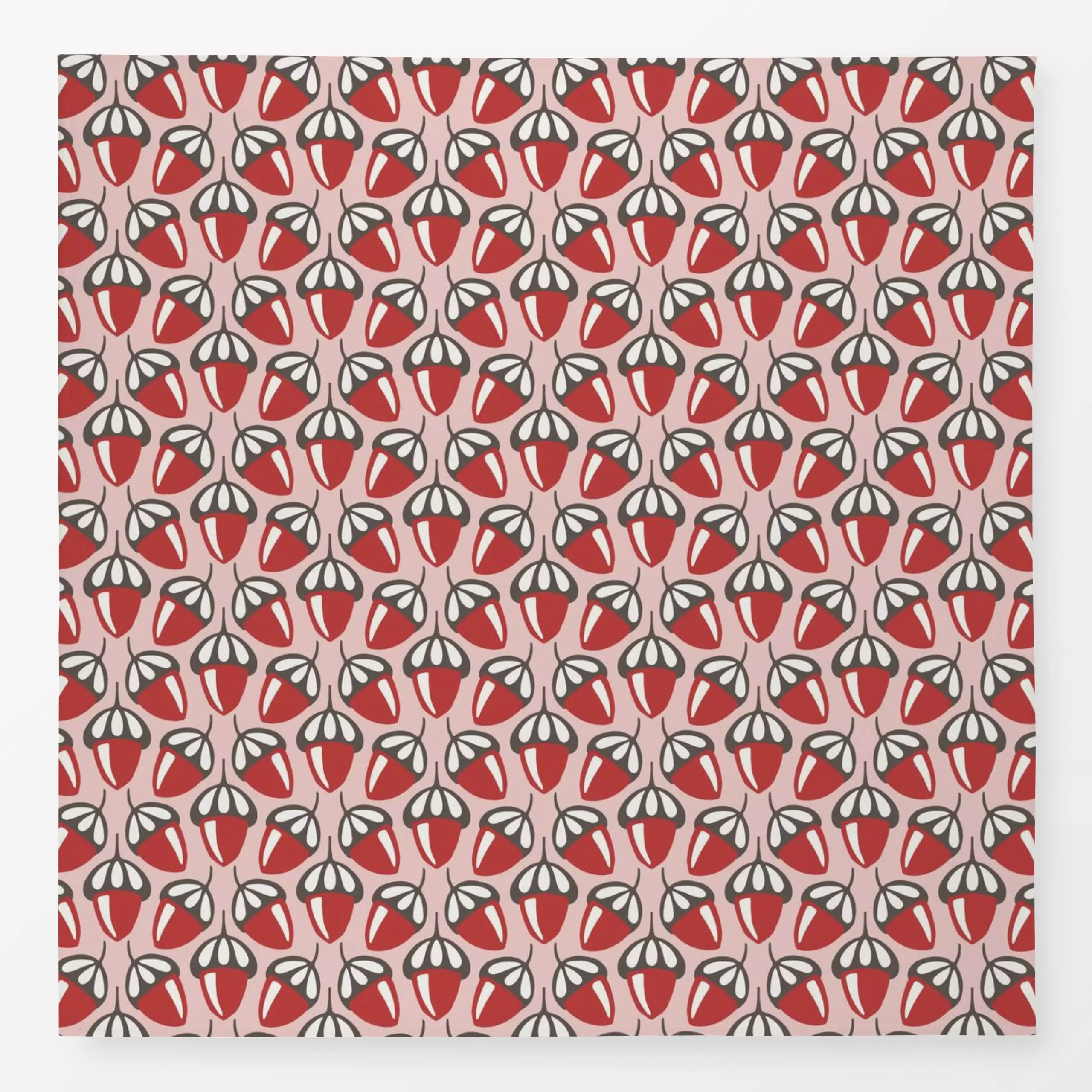 Tischdecke Eicheln Rot - Herbst, Natur & Landschaft, Symbole & Muster - von „Vivian Hasenclever"; Muster, Natur, altrosa, He...