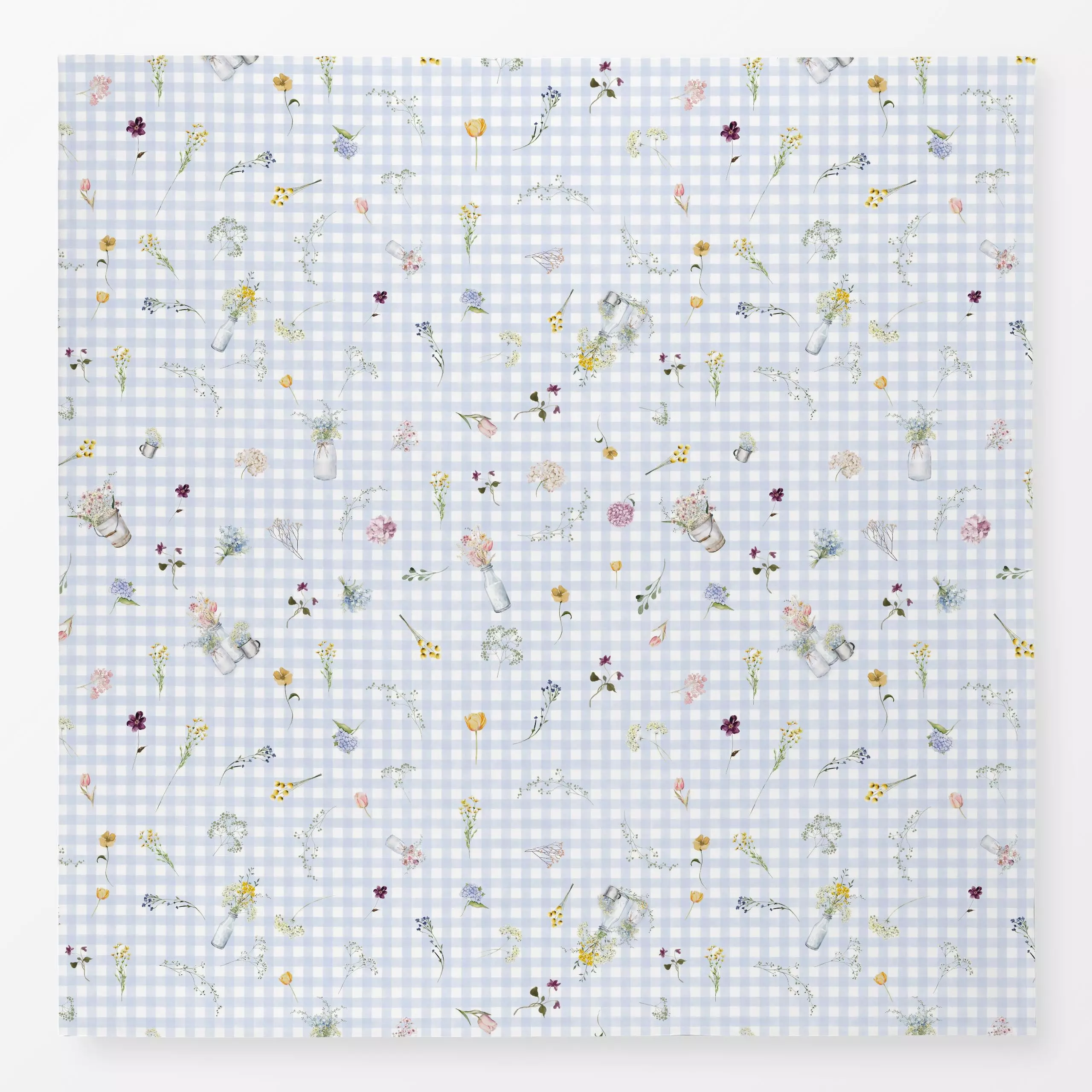 Tischdecke Cottage Spring Blumenkaro - Blumen & Florales, Frühling, Symbole & Muster, Ostern - von „Monika Strigel"; landhau...