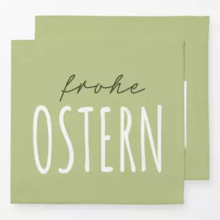 Servietten Frohe Ostern grün