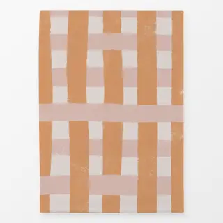 Geschirrtuch Orange-rosa Gingham