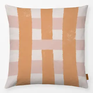 Kissen Orange-rosa Gingham