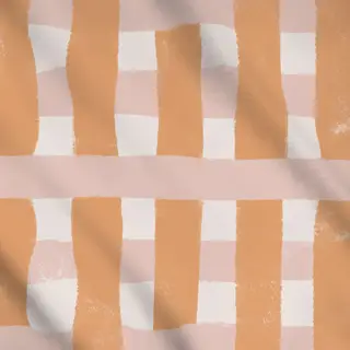 Meterware Orange-rosa Gingham