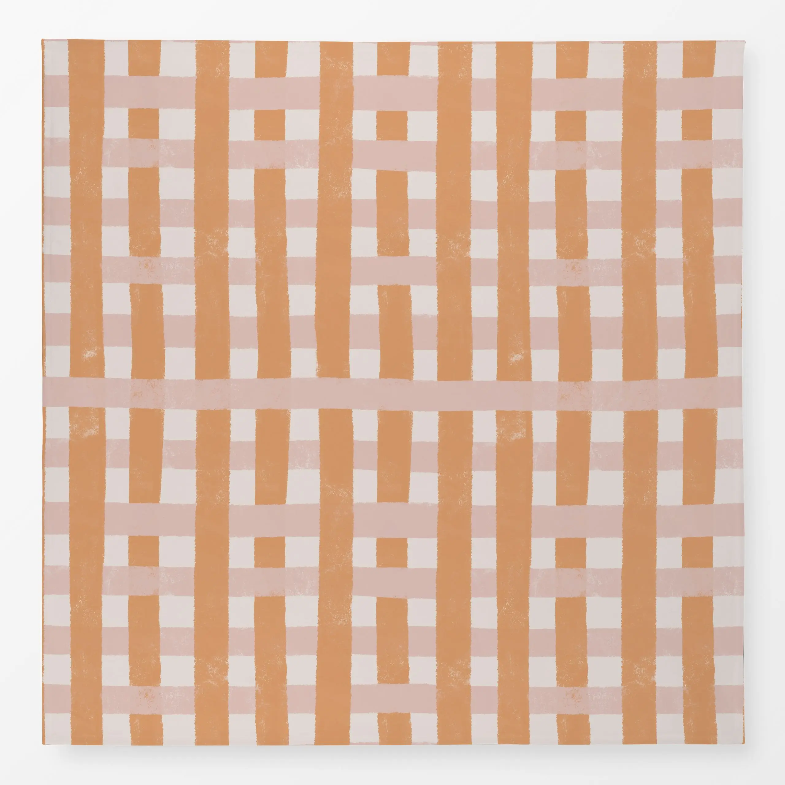 Tischdecke Orange-rosa Gingham, gemustert, von Menina Lisboa