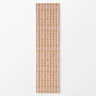 Tischläufer Orange-rosa Gingham