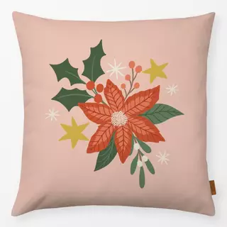 Kissen Weihnachtsstern Rosa
