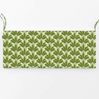 Bankauflage palm leaves on green stripes