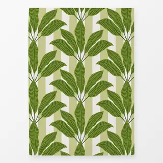 Geschirrtücher palm leaves on green stripes