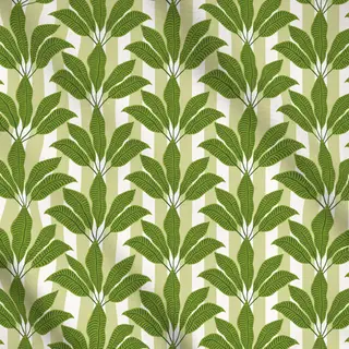 Meterware palm leaves on green stripes