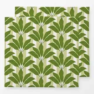 Servietten palm leaves on green stripes