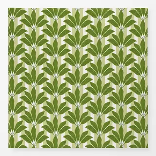 Tischdecke palm leaves on green stripes