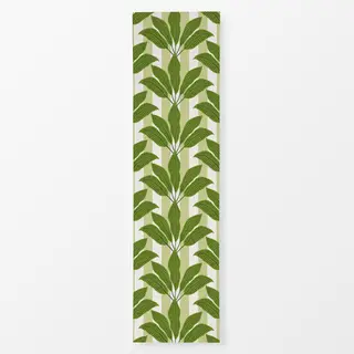 Tischläufer palm leaves on green stripes