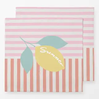 Servietten Summer Lemon gestreift